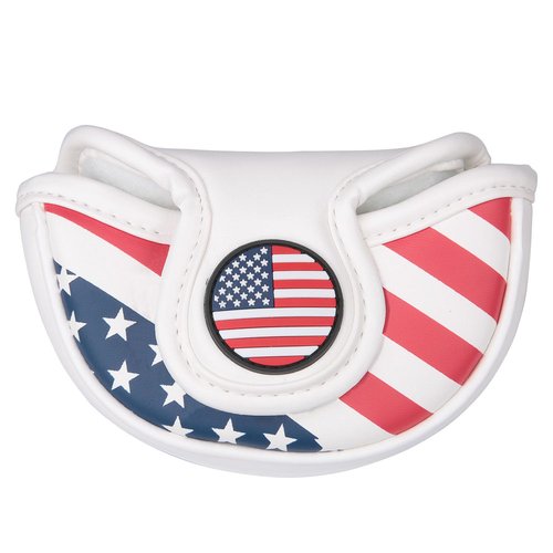 USA Stars and Stripes Print Golf Club Mid Mallet Putter Head Cover Small Mallet Cover for Scotty Cameron Taylormade Odyssey