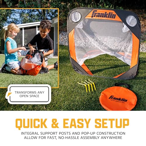 Youth Lacrosse Pop-Up Goal – 3'x3' Portable Net with Carrying Case
