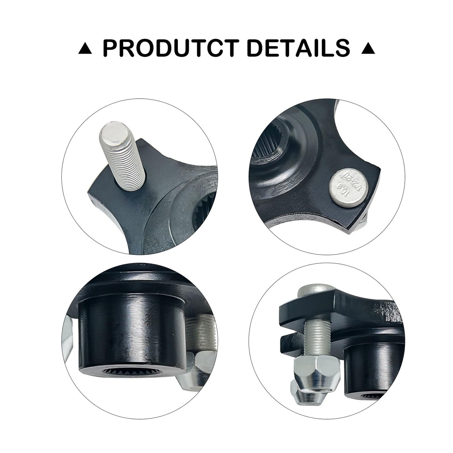 LOSTAR Rear Wheel Hub Flange Plate with Nuts Fit for 2008-Up EZGO RXV Gas & Electric Golf Cart, Axle Hub Assembly Replaces 604112/615604(Driver and Passenger Side)