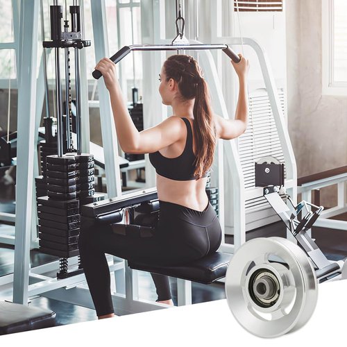 Leopacat 90mm Aluminum Gym Pulley - System Exercise Attachments for Alloy Fitness Equipment Cable Machine Wearproof Spare Part Strength Accessory Universal Aluminum Wheel Home Garage Door