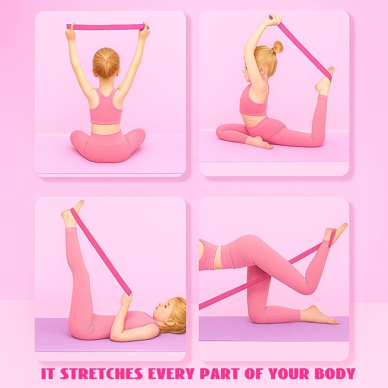 Simgoing 12 Set Stretching Strap Cheerleader Gifts Bulk for Team Stretching Bands Improved Flexibility Elastic Stretch Band for Pilates Flexibility Exercise and Gymnastics