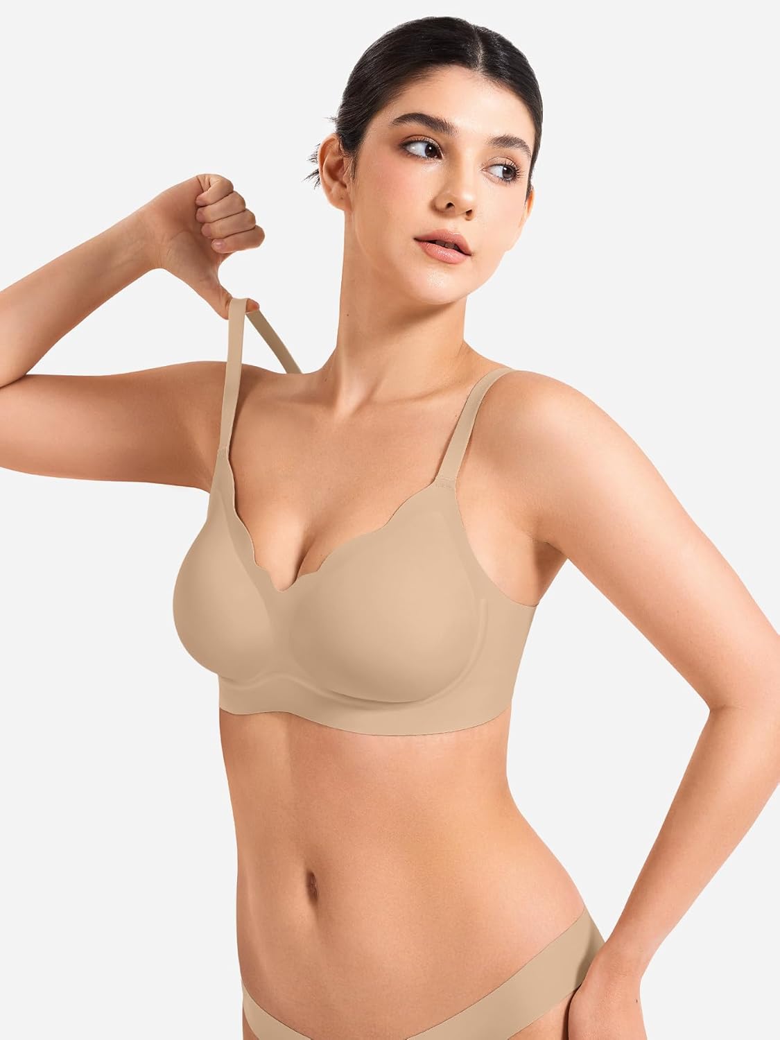 YEOREO Wireless Push-Up Bra - Full Coverage Seamless Bralette for Ultimate Comfort & Support