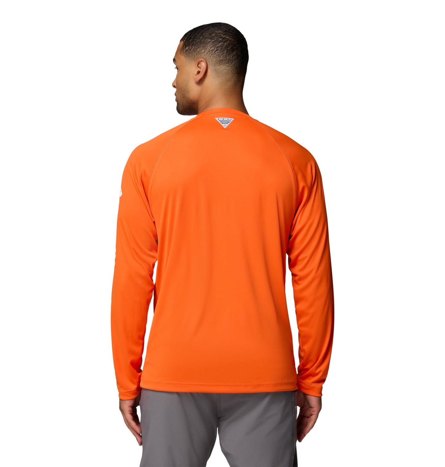 Columbia Men's PFG Terminal Tackle Long Sleeve Fishing Shirt, Spark Orange/White Logo, 4X