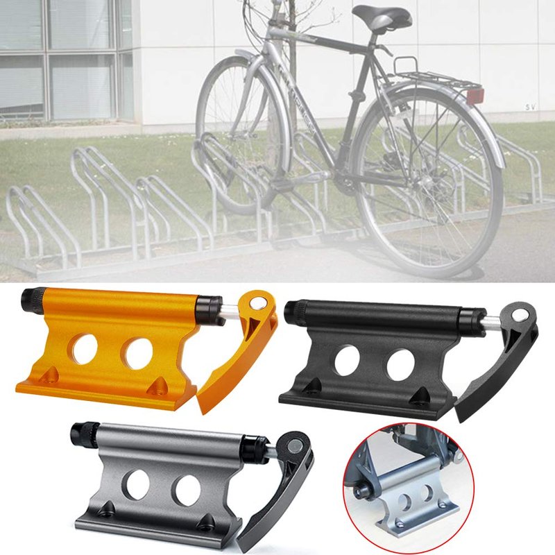 CXOYLL Bike Block Fork Mount w/Quick-Release Lever, Aluminum Alloy Bicycle Front Fork Fixed Clip Luggage Rack for Truck Bed/Trailer/Van, Vertical or Horizontal Mounted (Silver)