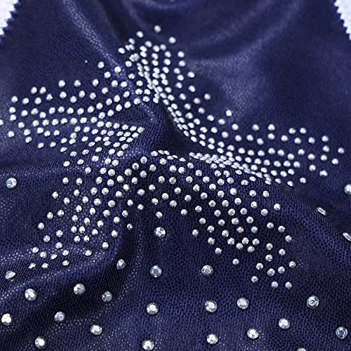 Girls Gymnastics Leotard Sparkly Dancewear for Tumbling & Ballet 7-8Y Navy Stars