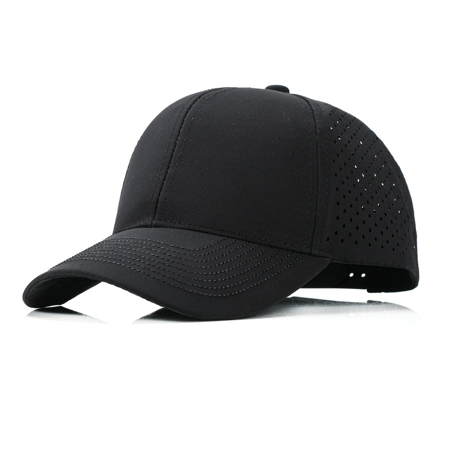 LIRUHOXA Trucker Hats for Men & Women Snapback Hat, Quick Dry Mesh Baseball Cap for Workouts Running Sports Golf Hiking Black