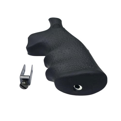 Hogue OverMolded Rubber Round Butt to Square Butt Revolver Grip for S&W N Frame, Black - 25002