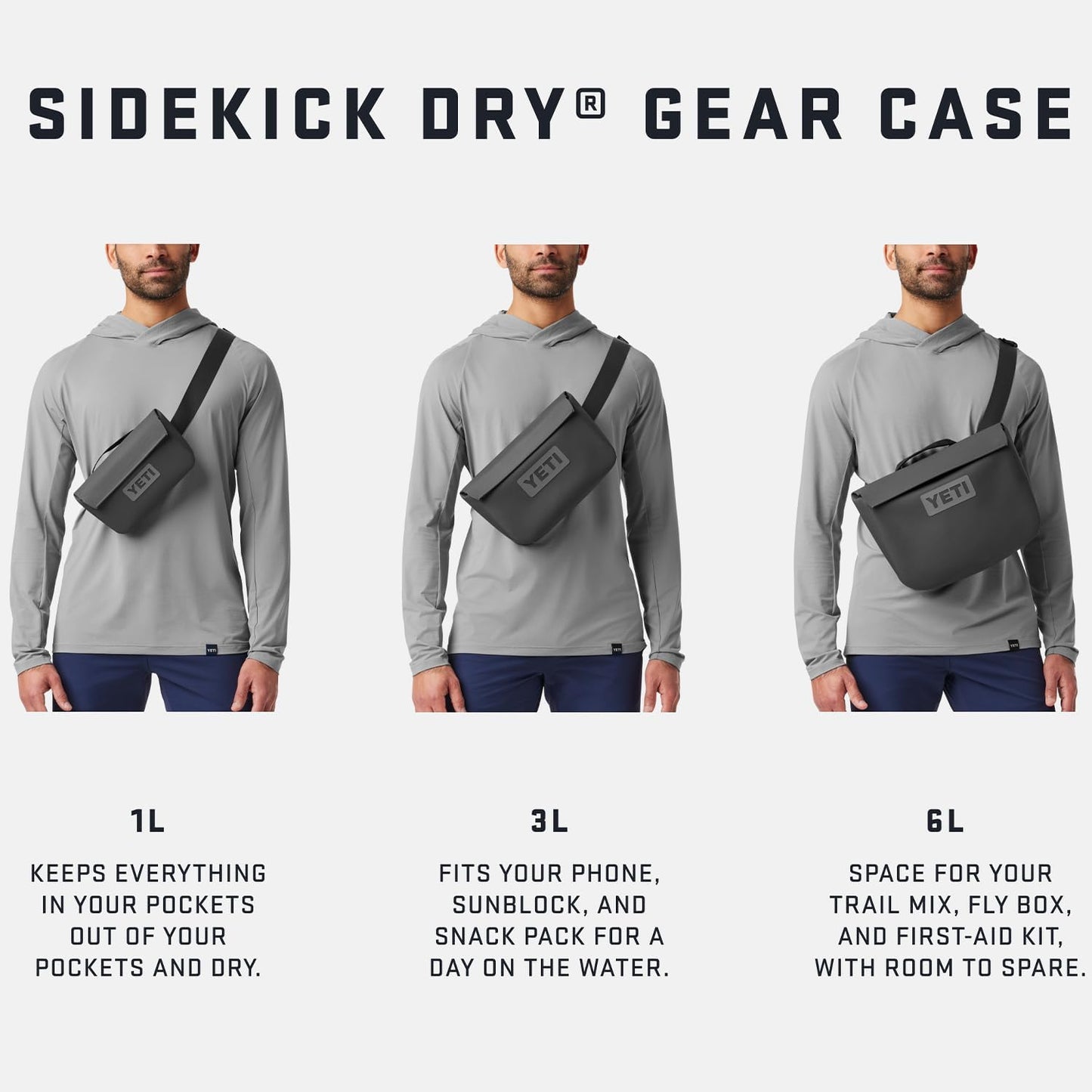 YETI Sidekick Dry Waterproof Gear Case - Durable, Lightweight Storage Bag for Outdoor Adventures