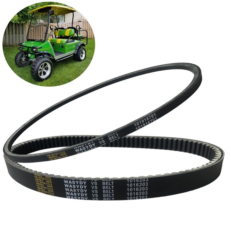 WASYDY Golf Cart Starter Generator Belt &Clutch Drive Belt Kit For Club Car DS 1997-UP, Precedent 2004-UP With FE290 and FE350 Motors,Compatible With OHV Kawasaki Gas Engine ，Replace 101916701,1016203