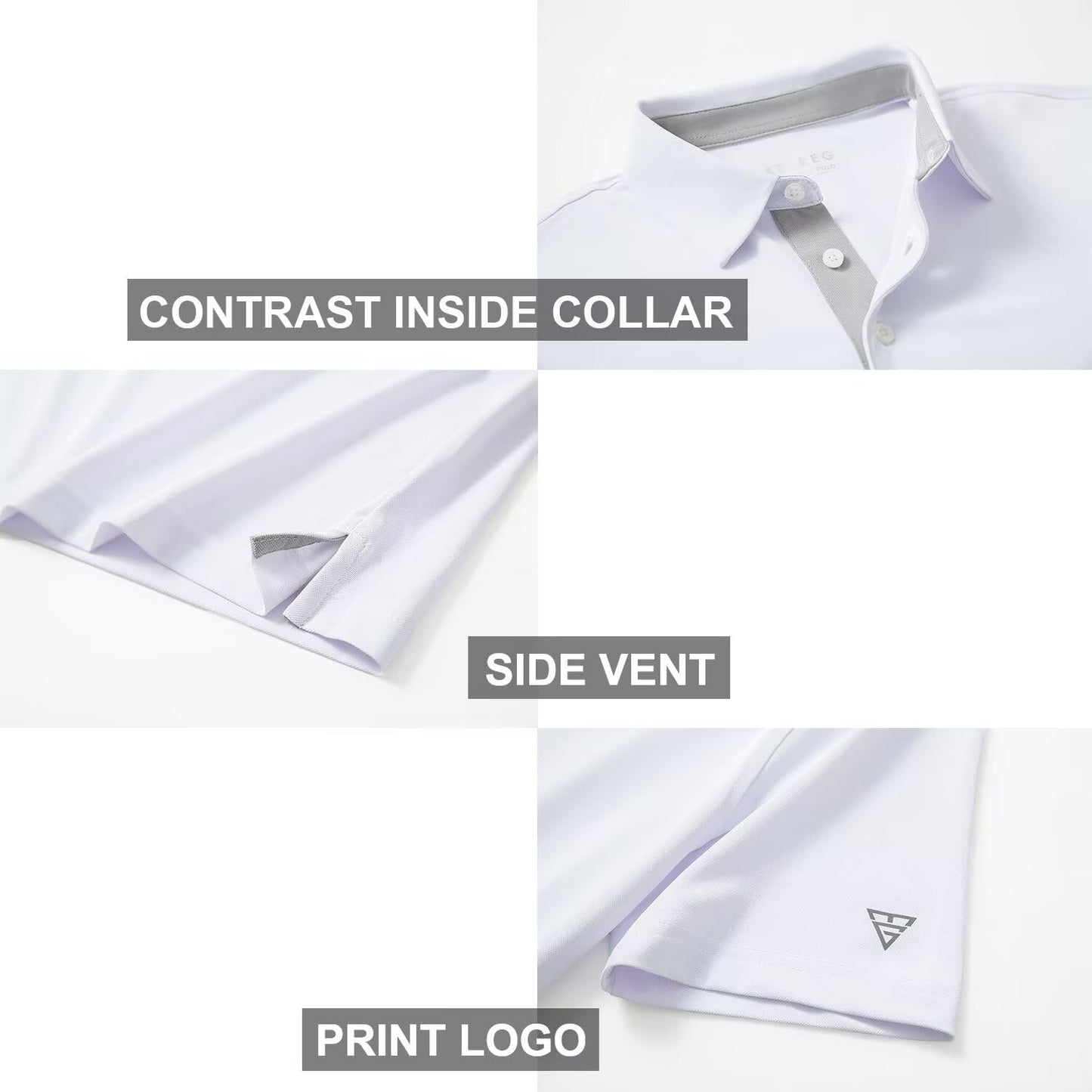 Skiennix Men's Golf Polo Shirt - Moisture-Wicking Dry Fit | Short & Long Sleeve Options Available