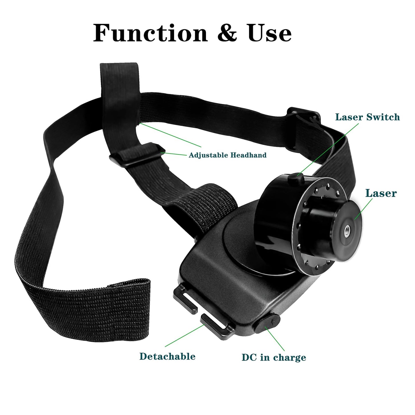 DEFINEST Professional Physical Therapy Laser Headlamp with Rechargeable Battery for Sensorimotor Control Testing