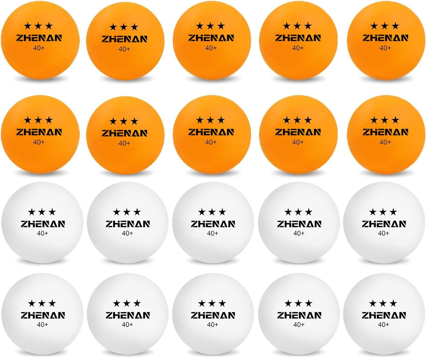 Skiennix 3-Star Ping Pong Balls - 20 Pack Multicolor & White - Advanced Training & Competition Play