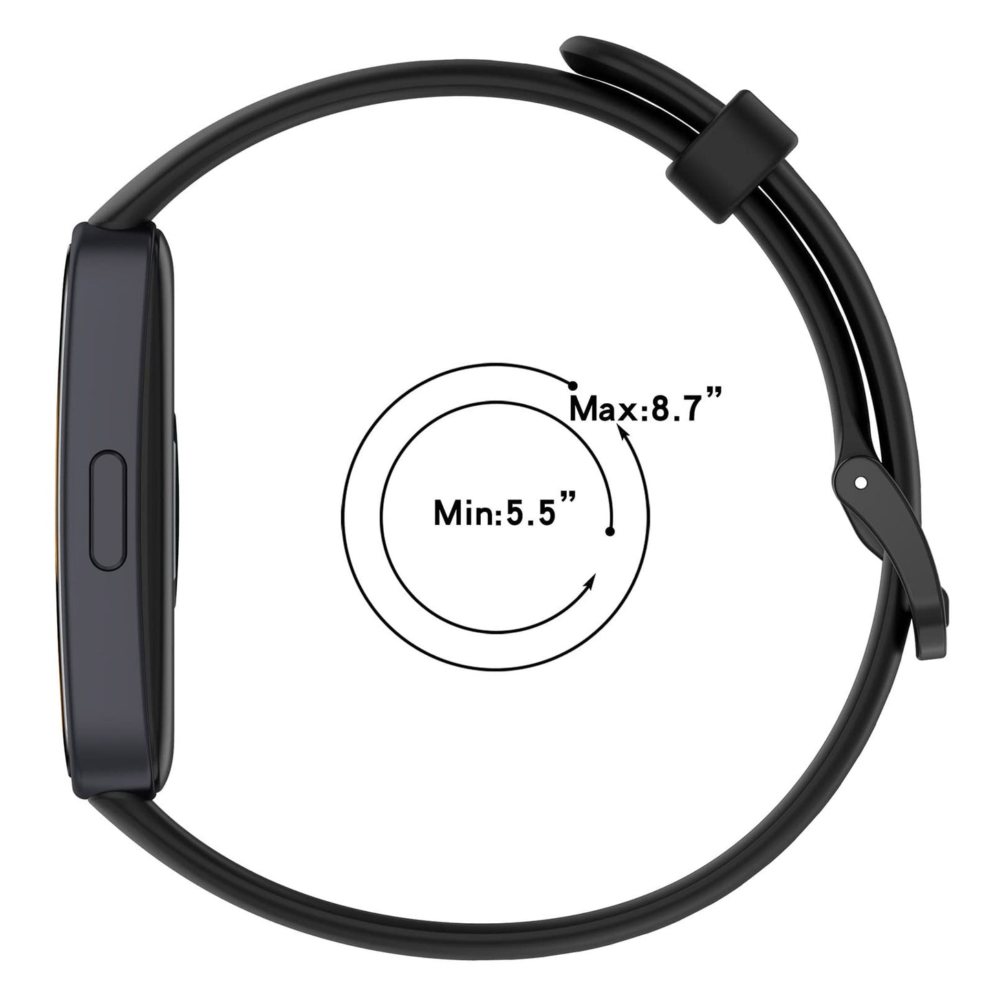 AWADUO Replacement Band Compatible with Huawei Band 8, Replacement Silicone Wrist Strap Bracelet Band, Soft And Durable(Black)