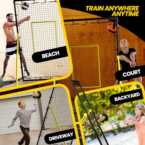 Volleyball Rebounder Net - Adjustable 7x4 ft Training Equipment