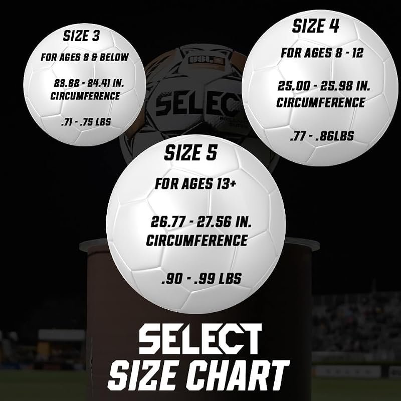 SELECT Numero 10 Soccer Ball White/Black/Silver V25 - Match & Training Ball