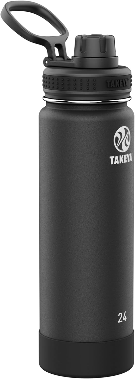 Takeya Actives 18 oz Stainless Steel Water Bottle - Insulated, Leakproof, Keeps Drinks Cold 24 Hrs | Bluestone