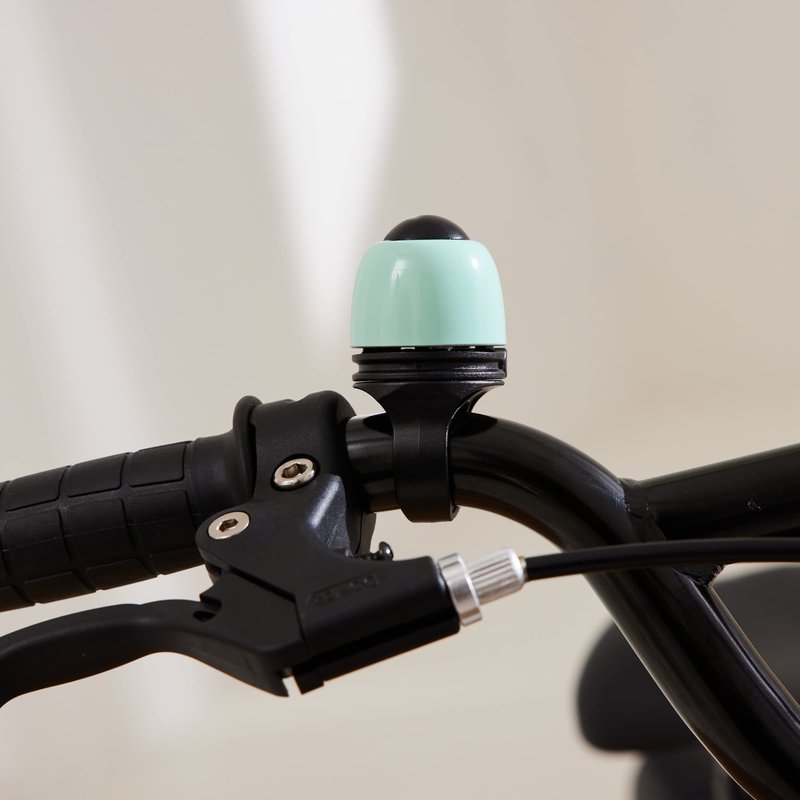 N+1 Macaron Brass Bike Bell - Classic Bicycle Bell with Double Sound Ringer for Kid Bikes, Road Bikes, Mountain Bikes (Spring Green)
