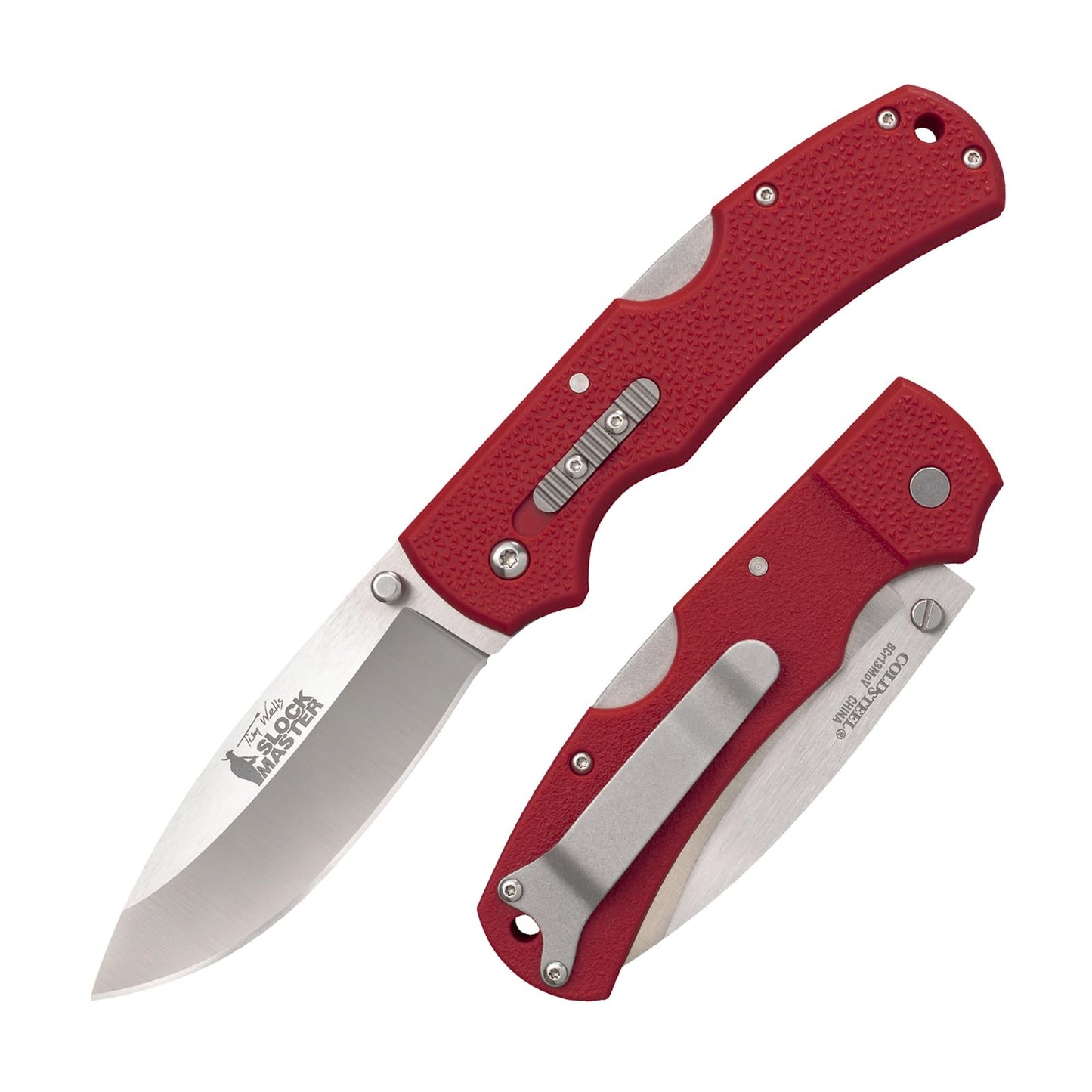 Cold Steel Double Safe Hunter Slock Master 3.5" 8Cr13MoV Drop Point Blade 4.875" GFN Handle Hunting Folding Knife w/Rocker Lock