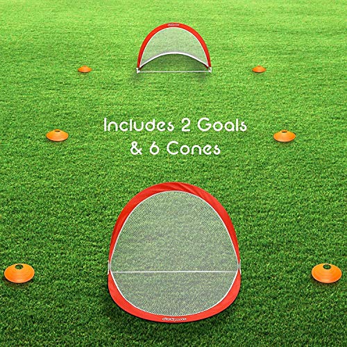 Portable Soccer Goals Set - 4 ft Round, Instant Setup