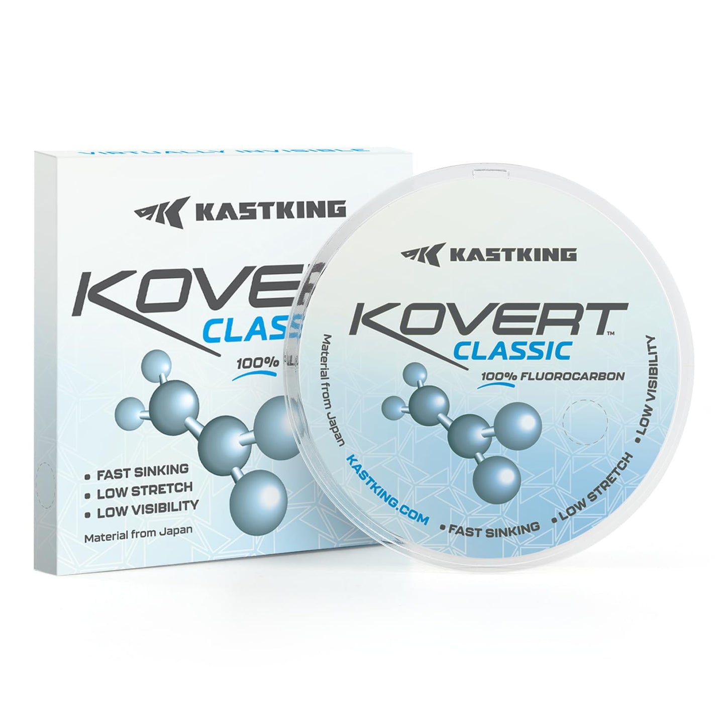 KastKing Kovert Classic 100% Fluorocarbon Fishing Line, 4LB 50Yd