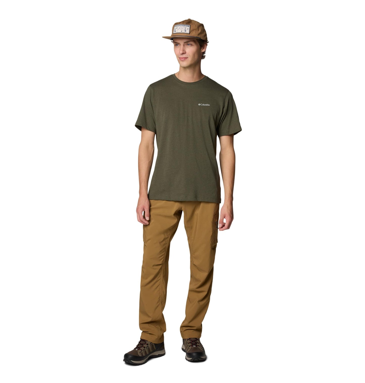 Columbia Mens Thistletown Hills Short Sleeve T-Shirt, Greenscape Heather, Medium