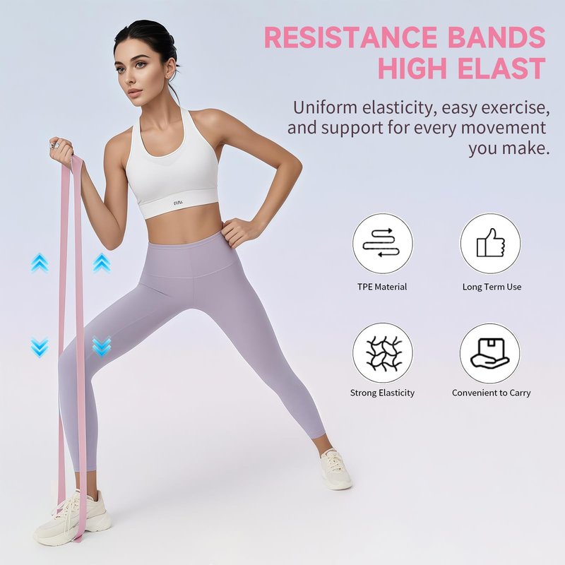 AAMMZZ Pilates Essential Kit - Home Pilates Equipment Set - with Toning Pilates Ring & Long Resistance Bands & 3 Level Pilates Loop Bands & Soft Pilates Ball & Pilates Grip Socks (Blue)