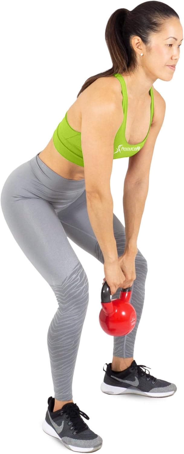ProsourceFit Kettlebells - Vinyl Coated Cast Iron for Full Body Fitness Workouts | Various Weights Available
