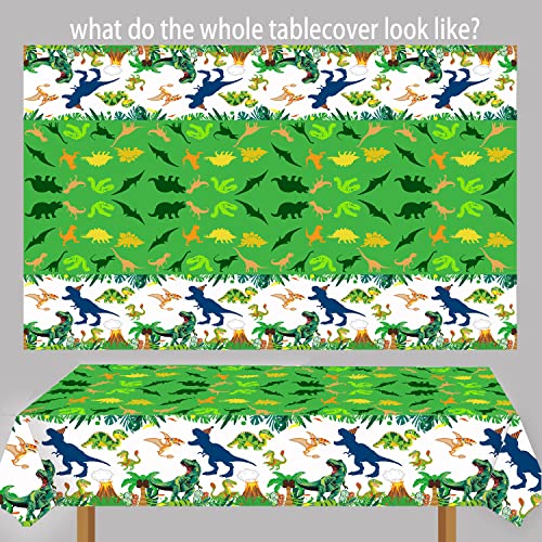 Dinosaur Party Tablecloths - 3pcs Disposable Plastic Covers