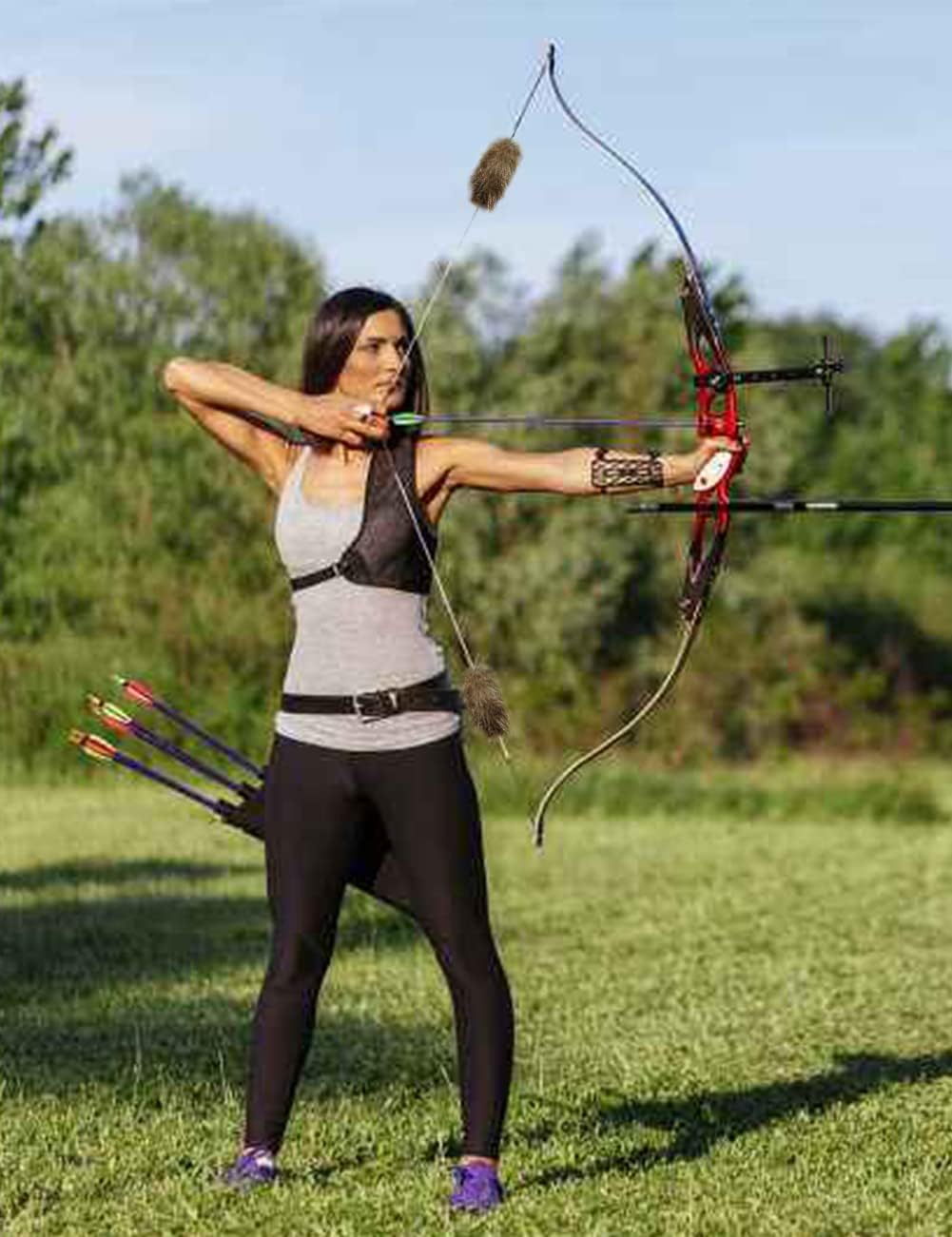 THREE ARCHERS Beaver Balls Bow String Silencers - Lightweight Recurve Bow Dampeners for Reduced Vibration & Noise, 2 Pack