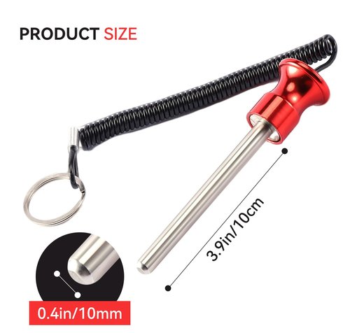 Gym Pin, Weight Stack Pin, Magnetic Weights Pin, Universal Magnetic Weight Pin with Pull Rope, Gym Pins for Weight Stack, Home Gym Parts, Exercise Machine Parts & Accessorie (Red *2)