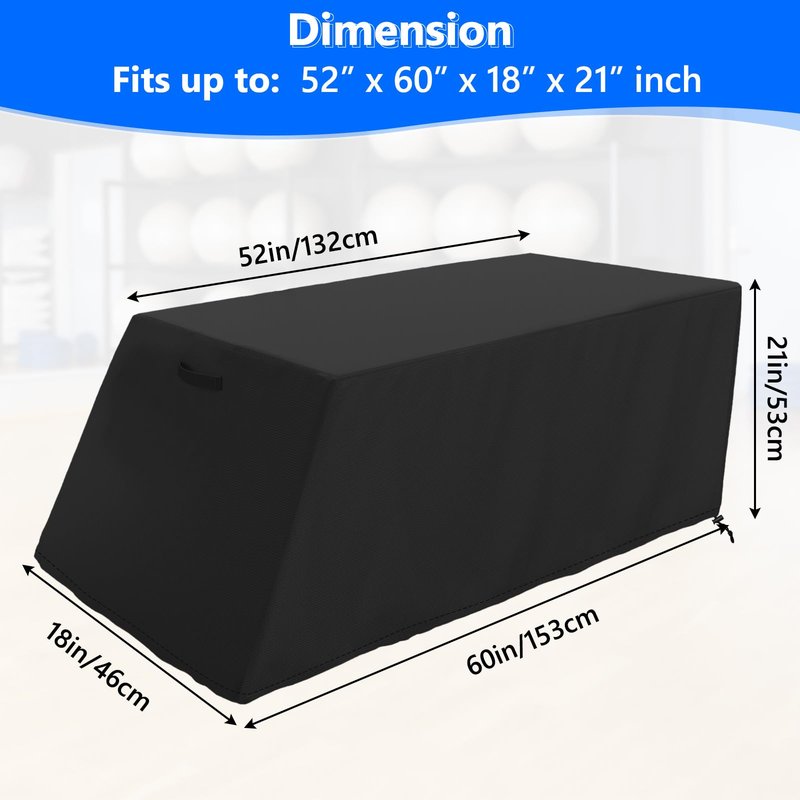 MUTUSHI Sit-up Board Cover Outdoor Waterproof Weight Bench Cover Fits for Universal Weight Chair Fitness Bench High Quality Oxford fabrics UV Protective 52" x 60" x 18" x 21" Black