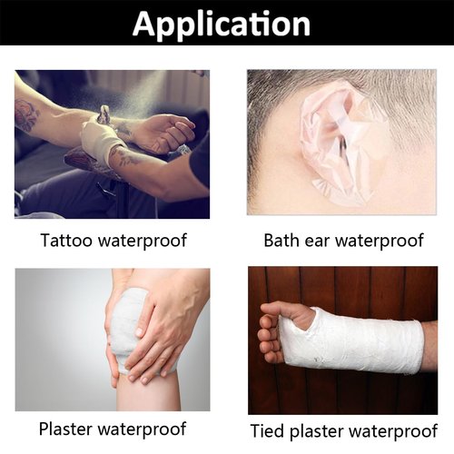 Transparent Waterproof Bandage 50 Pieces | 6 in x 8 in |-Clear Skin Protection Tape,Second Skin Bandage,Dressing Tape，Wound Water Resistant