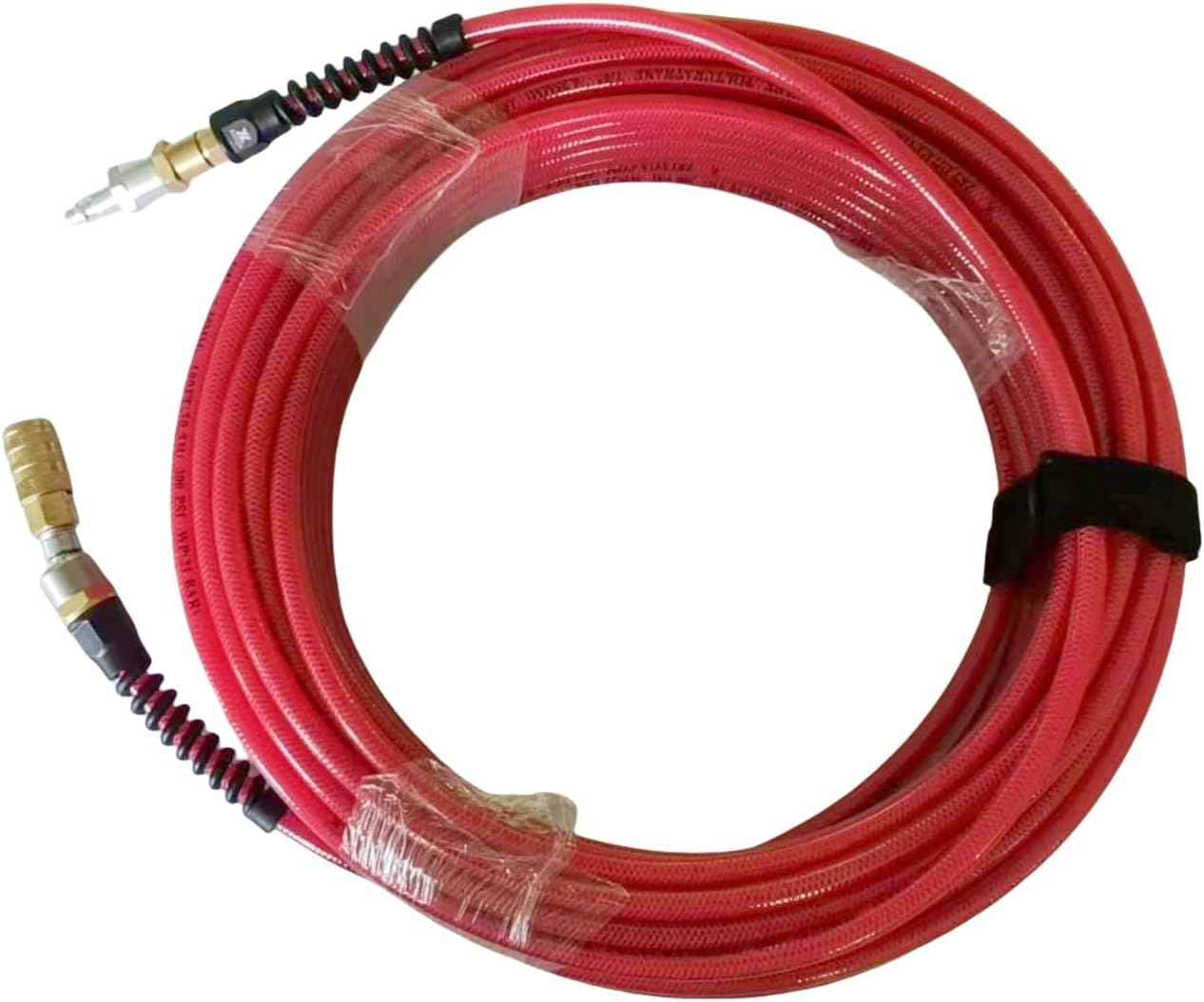 Z-Flex 1/4in. x 100ft. Reinforced Polyurethane Air Hose with Ball Coupler & Safety Plug - 300 PSI