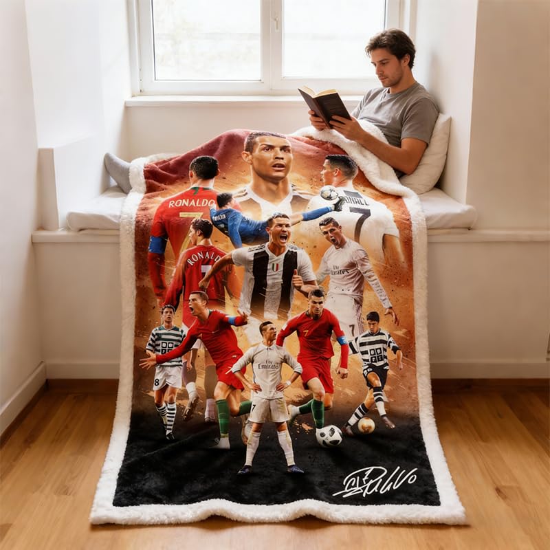 Cristiano Ronaldo Blanket for Kids - Ultra-Soft Throw 50" x 40"