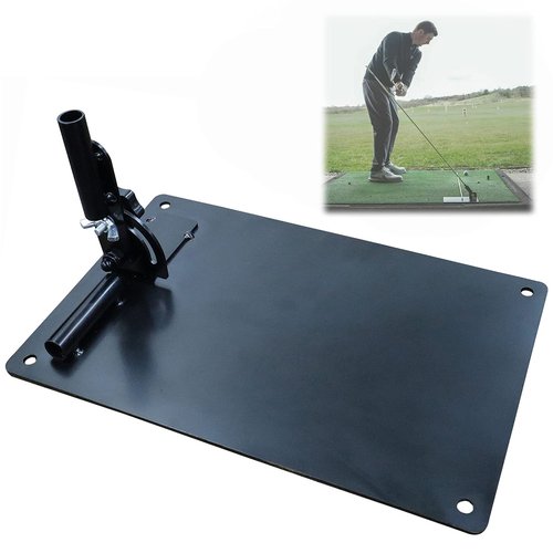 Amy Sport Golf Practice Plate Swing Plan Trainer Alignment Stick Holder Durable Metal Training Equipment Golfing Accessory (1 Pack Standard Plate)