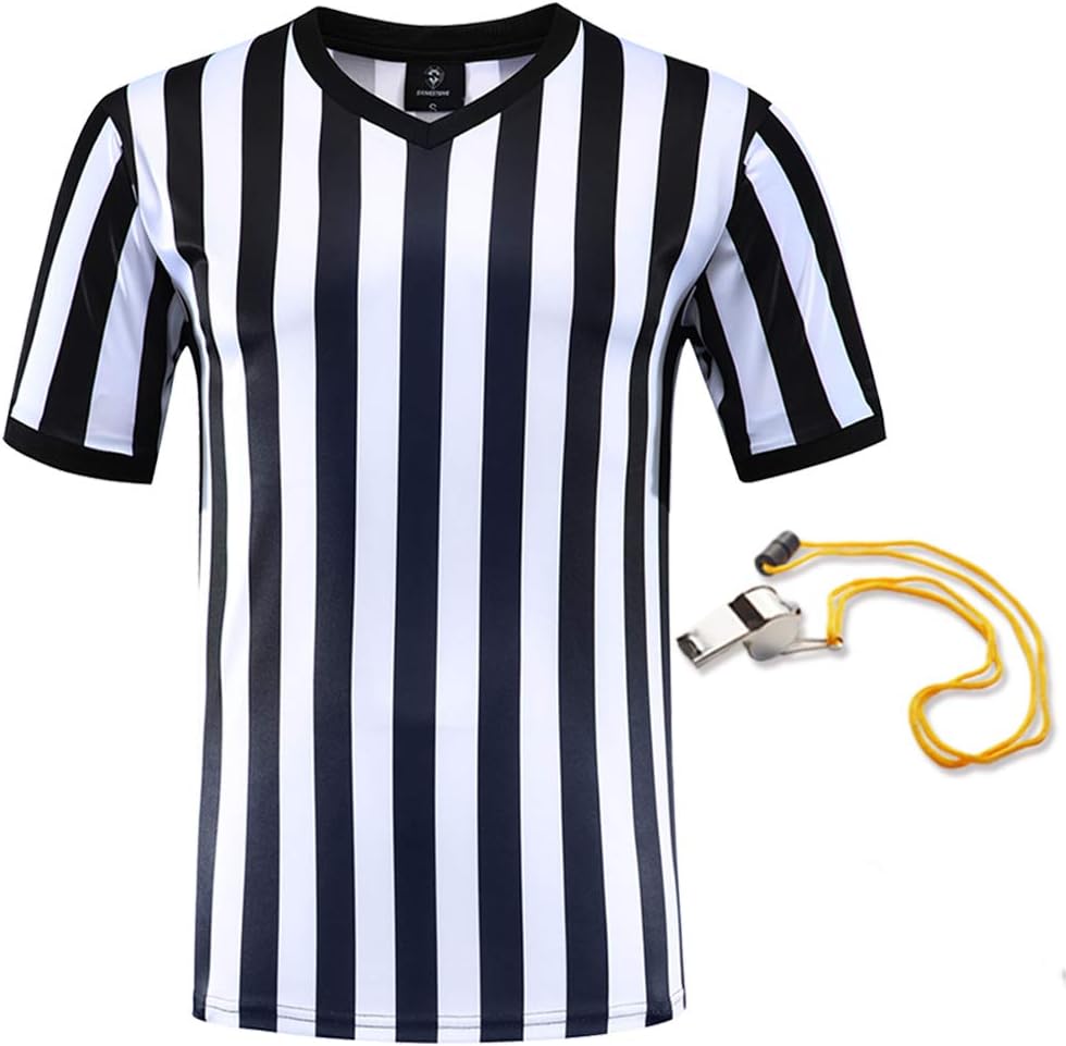 Shinestone Referee Shirt - V Neck Umpire Jersey for Football & Sports | Perfect Holiday Gift