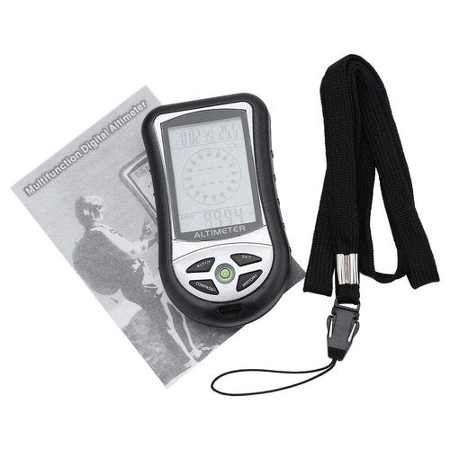 Moofey Multi Function Altimeter, 8 in 1 Digital Compass, Barometer, Thermometer, Hiking Safety Tool for Outdoor Hiking