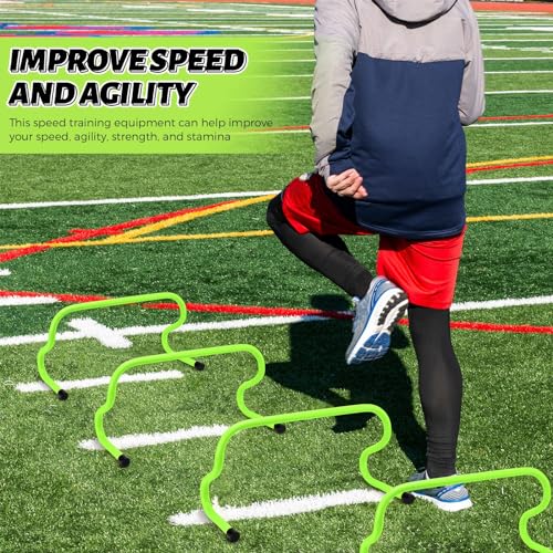 Agility Hurdles - 12 Pcs 9" Speed Training Equipment - Green