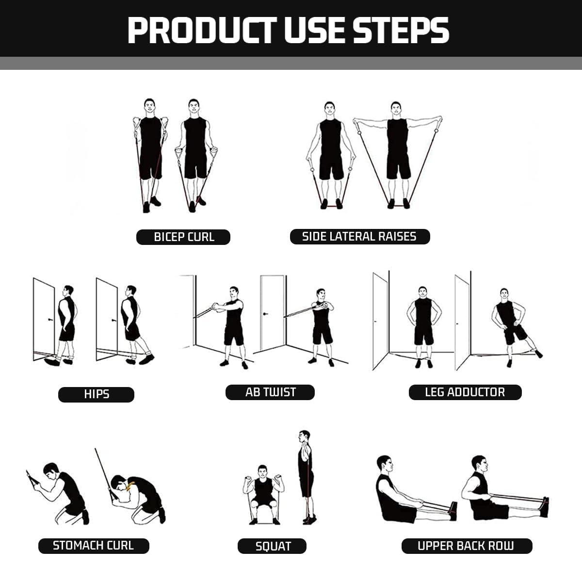 VEICK Resistance Bands, Exercise Bands, Workout Bands, Resistance Bands for Working Out with Handles for Men and Women, Exercising Bands for Fitness Weights Work Out at Home