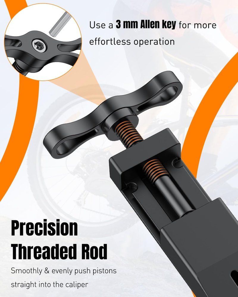 Pawfly Bicycle Disc Brake Pad Spreader Tool, Bike Brake Piston Press Tool for Hydraulic Disc Brakes, Brake Caliper Compression Tool, Brake Piston Pusher for Disc Brake Pad Replacement