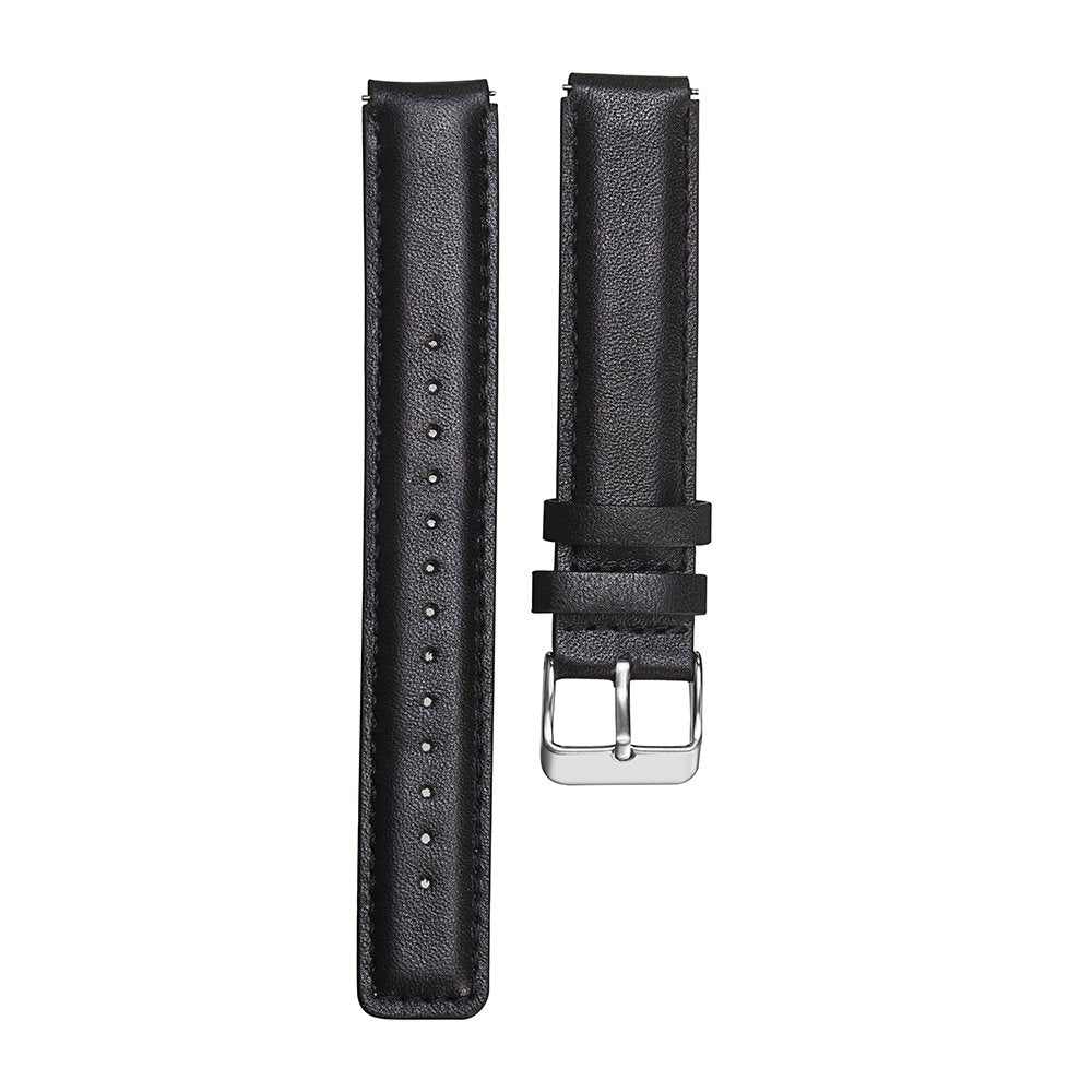 TenCloud Leather Bands Compatible with Amzhero Runfit D26/FITVII/KALINCO Slim Fitness Tracker 1.47 inch Classic Wristbands Replacement Leather Strap for Runfit D26 Watch Band 16mm (Black)