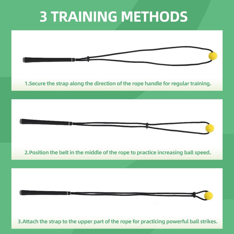 ZEMBSOYA Golf Swing Rope Trainer, Professional Golf Swing Training Aid, Improved Golfers Swing and Master Tempo, Golf Warm-Up Practice Equipment for Golfers of All Levels