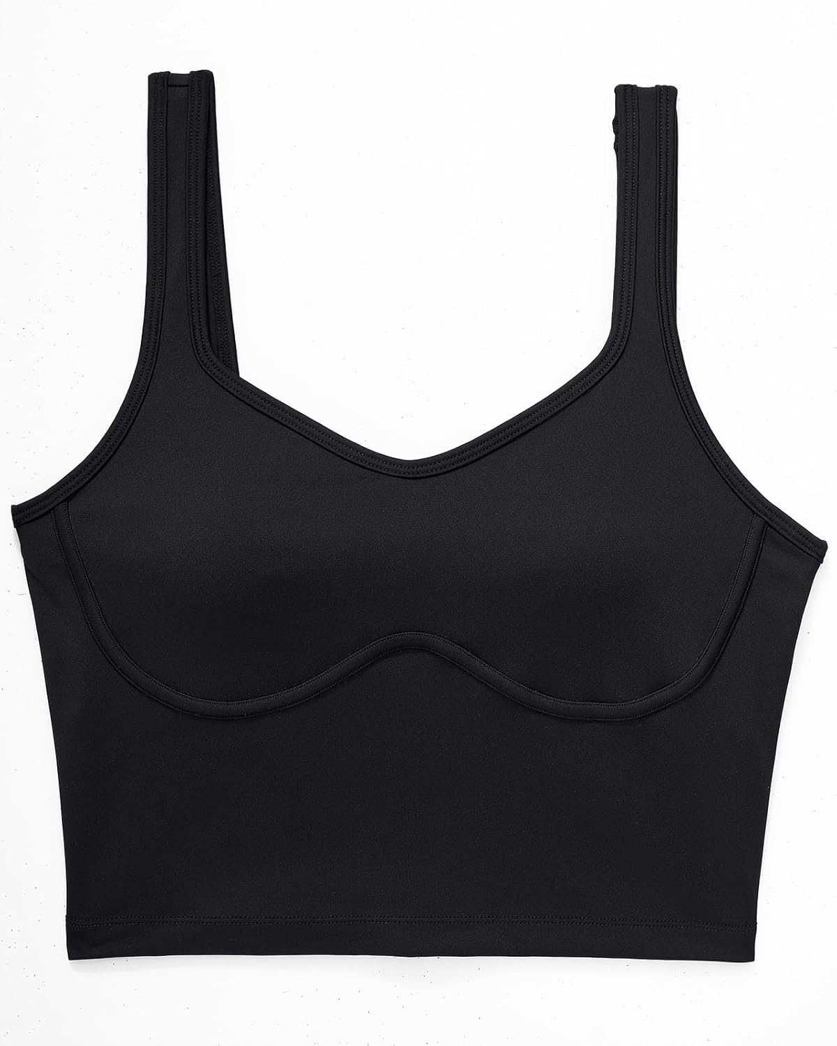 SUUKSESS Sports Bra - Sweetheart Neckline Padded Crop Tank Top for Women | Comfortable Workout Wear