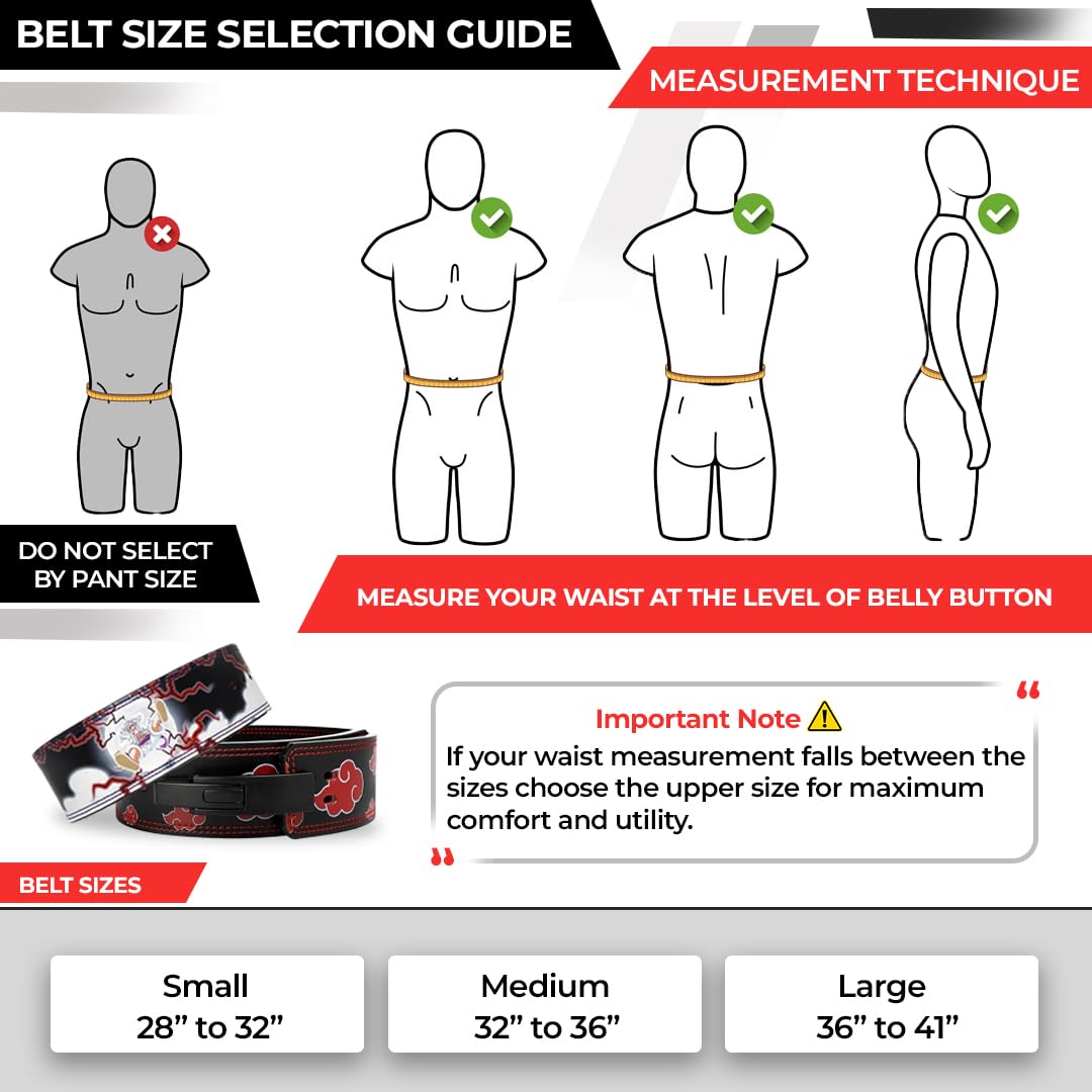 Akatsuki Weight Lifting Lever Belt | 10mm Premium Leather Weightlifting Belt for Powerlifting, Bodybuilding, Deadlift, Squats, Exercise Workout | Heavy Duty Best for Men & Women (Medium)