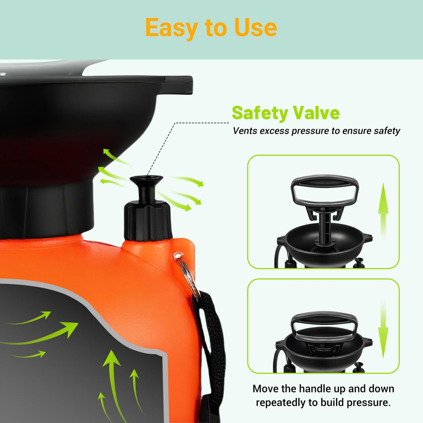 Hurmovae 2.1 Gallon/8L Portable Shower–10 Spray Modes, Nylon Insulated Sleeve & No Electric Needed, Beach Shower for Surfing, Camping, Traveling & Hiking, Portable Water Sprayer, Orange