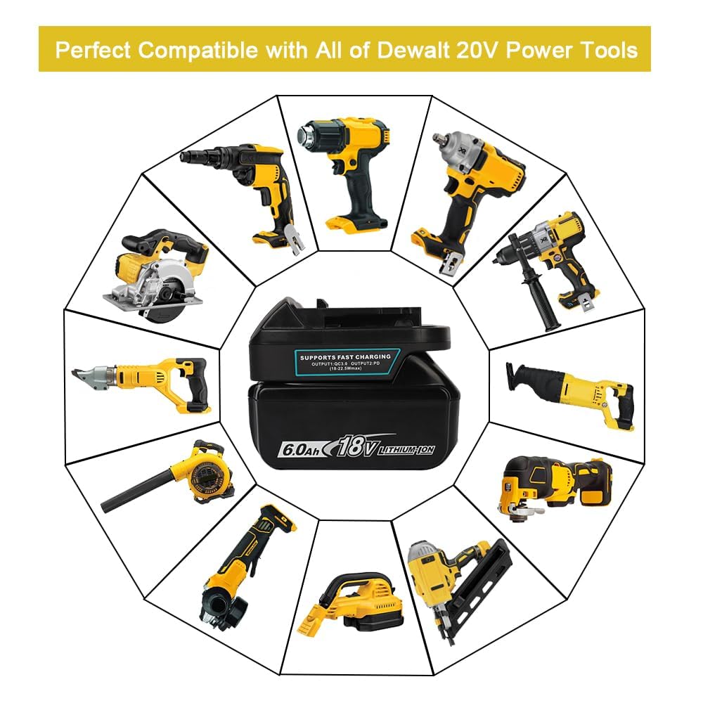 ZLWAWAOL MT20DL Battery Adapter Converter for MT to DW Battery, for BL1830 18V Lithium Batteries Convert to DW 20V DCB206 DCB204 DCB200 Battery for DW 20V Cordless Power Tools