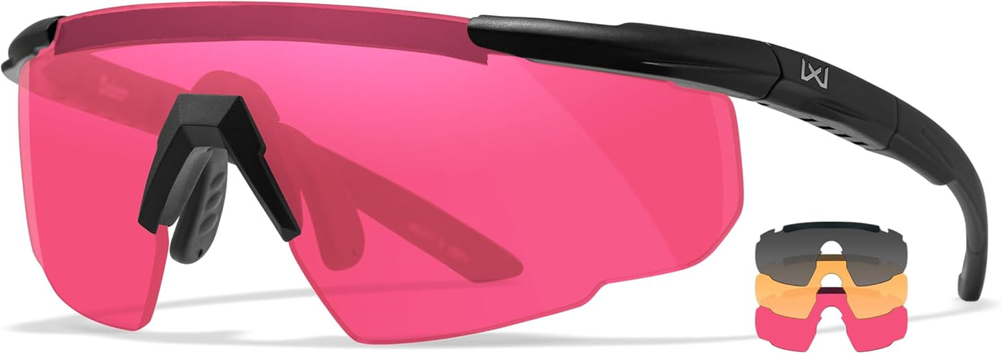 Wiley X Men's Saber Tactical Sunglasses - UV Protection & Anti-Fog | Durable Design