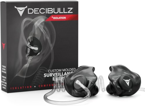 Decibullz Custom Molded Earpiece Set - Thermo-Fit Design for Clear Acoustic Tube Radios