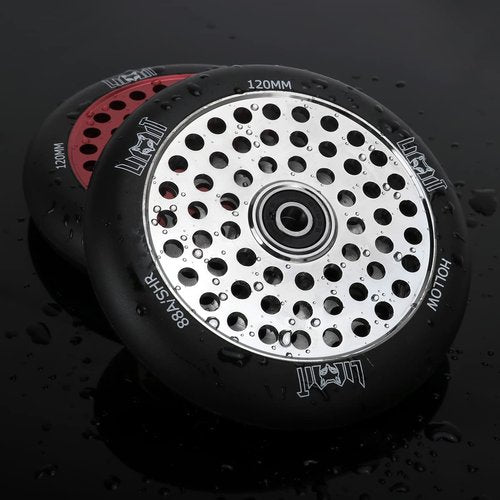 Limit Pro Scooter Wheels 120x24mm Oil Slick Hollow Core Scooter Replacement Wheels for Stunt Trick Scooters a Pair with ABEC-9 Bearings Installed