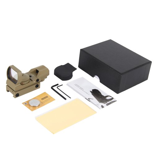 KASENTE Red Green Dot Gun Sight Tactical Reflex Sight with 4 Adjustable Reticles for 20mm Rail Mount